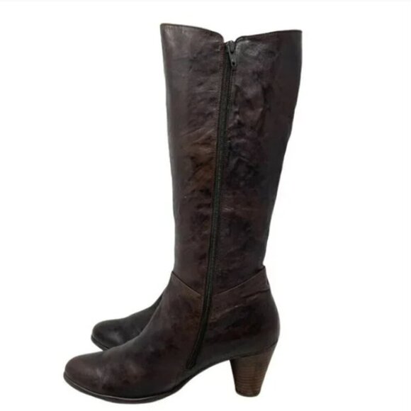 Gabor Davos Gomma Brown Leather Knee High Buckle Boots #290481 - Size 7.5 - Picture 3 of 8